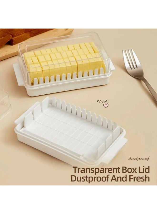 حافظة وقطاعة زبدة ذكية، مصممة لتسهيل تخزين الزبدة وتقطيعها إلى حصص متساوية وجاهزة للاستخدام. - Image 2